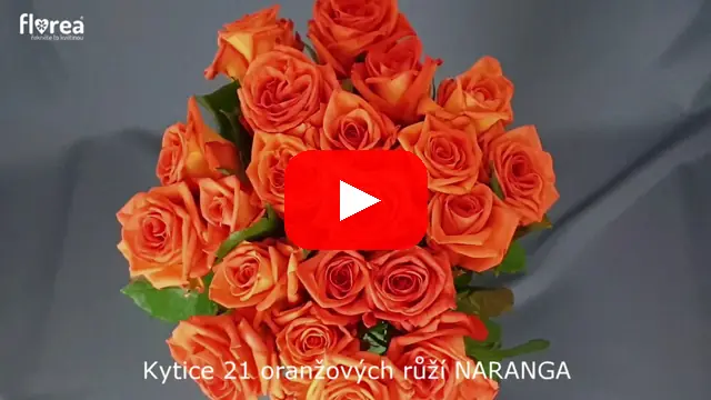 Video: Kytice 21 oranžových růží NARANGA