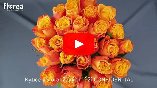 Video: Kytice 25 oranžových růží CONFIDENTIAL
