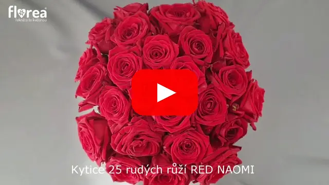 Video: Kytice 25 rudých růží RED NAOMI