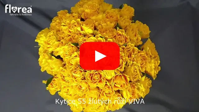 Video: Kytice 55 žlutých růží VIVA