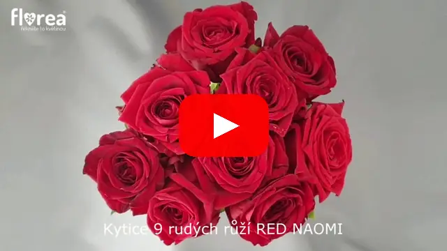Video: Kytice 9 rudých růží RED NAOMI