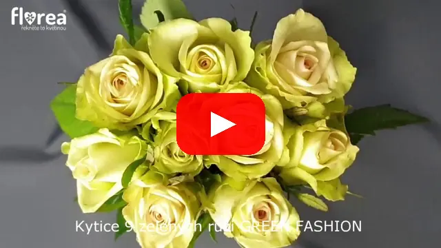 Video: Kytice 9 zelených růží GREEN FASHION
