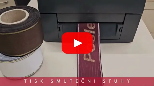 Video: Tisk nápisu na smuteční stuhu