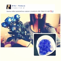 Kytice modrých růží