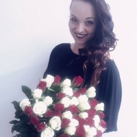 Doručená objednávka květin do Brna - Kytice Claudia 55 kusů růží