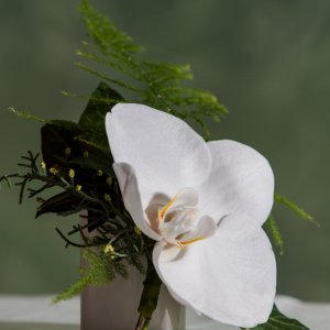 Kytice-korsáž pro ženicha z orchideje