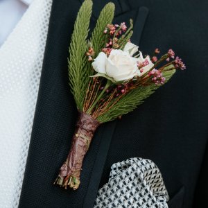 Kytice-korsáž pro ženicha z růže 