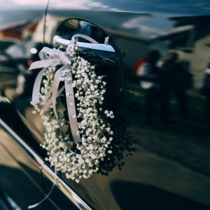 Svatební květinový náramek z gypsophily