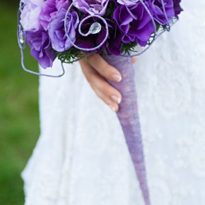 Svatební kytice pro nevěstu z eustomy