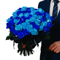 Kytice modrých růží