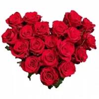Srdce z růží na sv.Valentýna