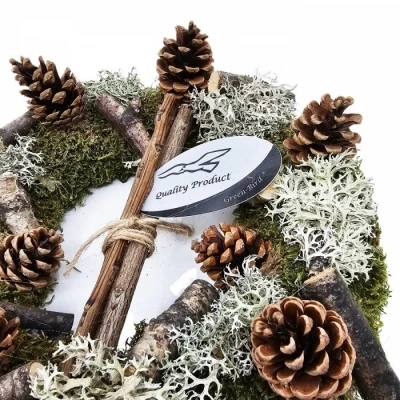 ADVENTNÍ VĚNEC na dveře listy a plody (108817-1)