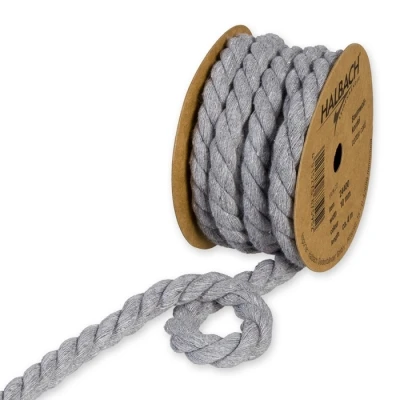 Bavlněný provázek šedý 10mm x 4m