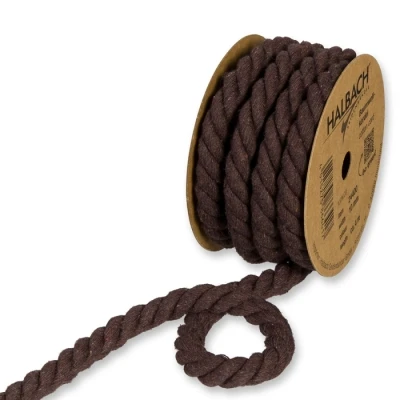 Bavlněný provázek hnědý 10mm x 4m