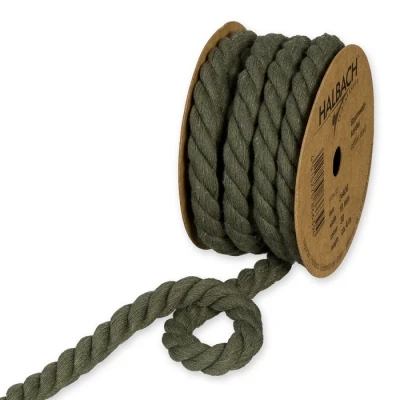 Bavlněný provázek zelený 10mm x 4m
