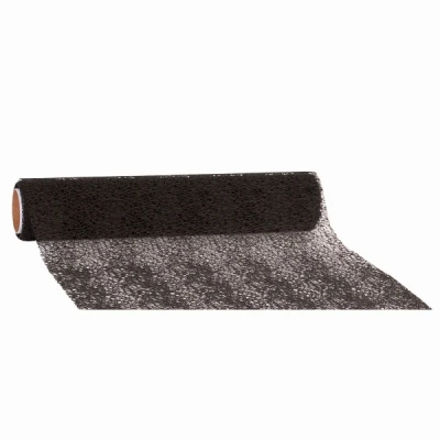 Pavučinový dekorativní běhoun na stůl 280 mm x 2,5 m černá