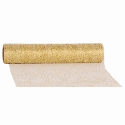 Pavučinový běhoun Shiny 280 mm x 5 m zlatá