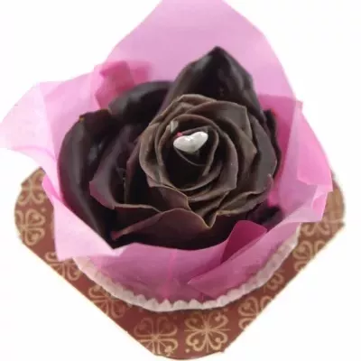 Bílá růže CUPCAKE CHOCOLATE LOVE