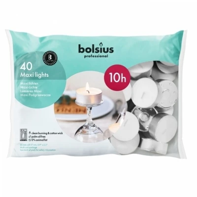 Čajová svíčka Bolsius 40 ks 10 hod (22x57 mm)