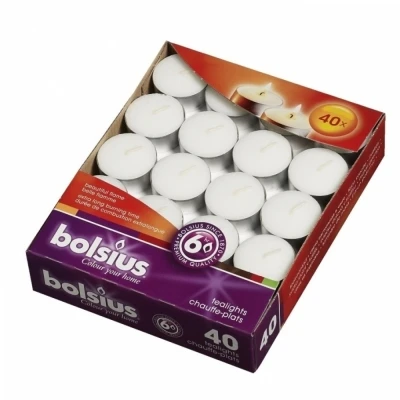 Čajová svíčka Bolsius 40 ks 6 hod (16x38 mm)