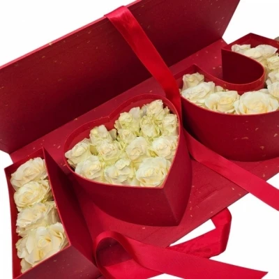 Červený I Love You Box růží 003