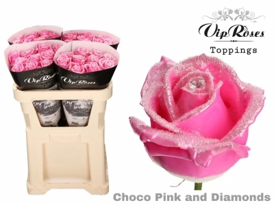 Čokoládová růže CHOCOLAT BLINK BLINK PINK LOVE 70cm (L)