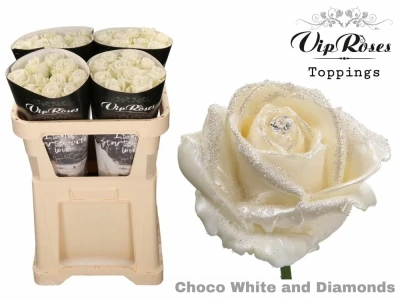 Čokoládová růže CHOCOLAT BLINK BLINK WHITE LOVE 70cm (L)