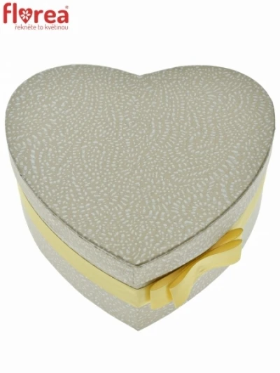 Dárková krabička Florea heart champagne medium 18x7cm 