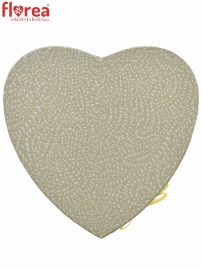 Darčeková krabička Florea heart champagne medium 18x7cm