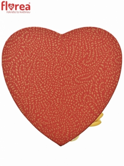 Darčeková krabička Florea heart red medium 18x7cm