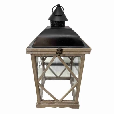 Dřevěná lucerna 54 cm x 25,5 cm