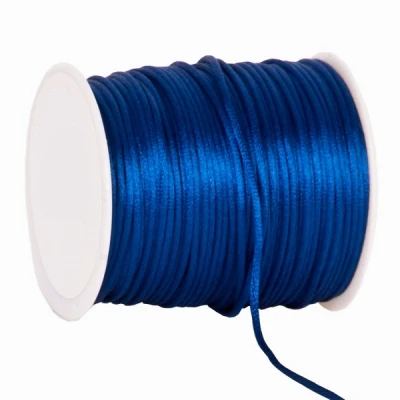 Saténová šnůrka 2 mm x 100 m královsky modrá