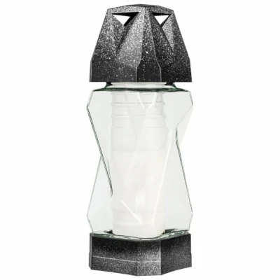 Hřbitovní lucerna skleněná Prestige 54 hod (výška 270 mm, šířka 90 mm)