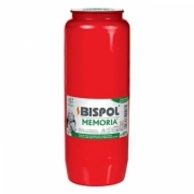 Hřbitovní svíčka náplň červená olejová Memoria 144 hod (výška 175 mm, šířka 67 mm)