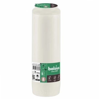 Hřbitovní svíčka náplň olejová bílá 170 hod (výška 216mm, šířka 66mm)