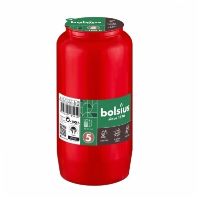 Hřbitovní svíčka náplň olejová červená 100 hod (výška 140 mm, šířka 67 mm)