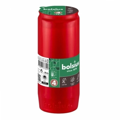 Hřbitovní svíčka náplň olejová červená 75 hod (výška 141 mm, šířka 57 mm)