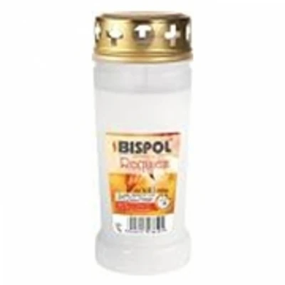 Hřbitovní svíčka s víčkem bílá Requiem 96 hod (výška 170 mm, šířka 67 mm)