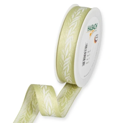 Jacquardová stuha s listy