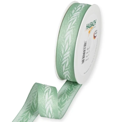 Jacquardová stuha s listy