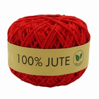Jutová šňůra – Ø 1,5 mm x 100 m červená