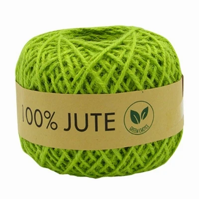 Jutová šňůra – Ø 1,5 mm x 100 m světle zelená