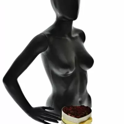 Krabička červených růží CHOCOCCINO šampaň 15x8cm