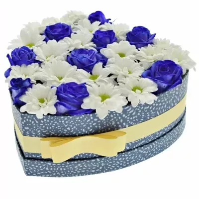 Krabička kvetín BANDOLINA modrá 24x10cm