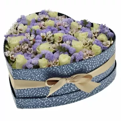Krabička květin BISSAN modrá 24x10cm