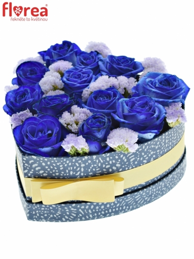 Krabička květin BLUEENNA modrá 19x9cm
