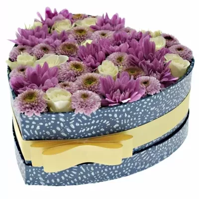 Míchaná krabička  květin LOVELY ABBEYA 19x9cm