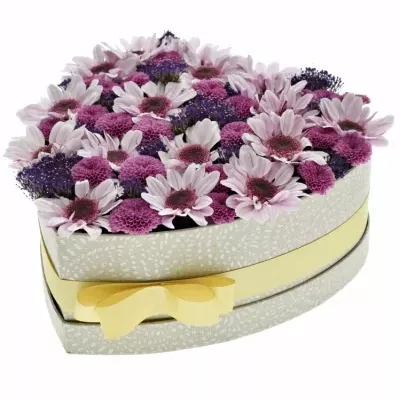 Míchaná krabička fialových květin MARSAI 24x10cm