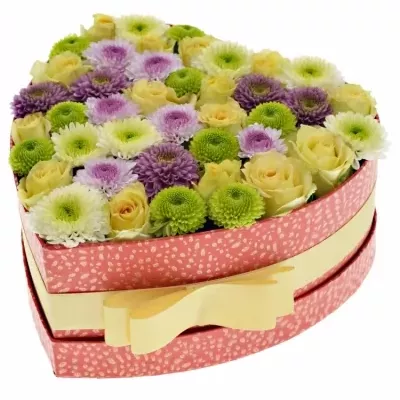 Krabička květin SWEET SOPHIA červená 19x9cm