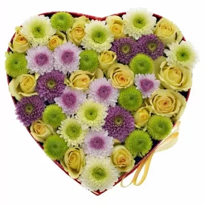Krabička květin SWEET SOPHIA červená 19x9cm